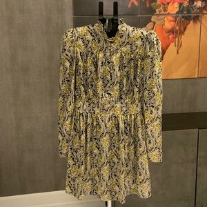 Topshop Black floral mini dress - 8